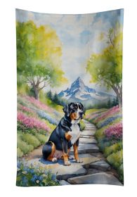 Greater Swiss Mountain Dog Spring Path Kitchen Towel Dish Cloths Guest Hand Towel Decorative Bathroom Towel for Face,Tea, Dishcloth, Kitchen and