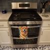Finnish Spitz in Sunflowers Kitchen Towel Dish Cloths Guest Hand Towel Decorative Bathroom Towel for Face,Tea, Dishcloth, Kitchen and Bath