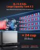 VEVOR Commercial Slushy Machine, 3LX2 Tank Slush Drink Maker, 340W Frozen Drink Machine with Temperature Preservation