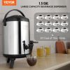 VEVOR Stainless Steel Insulated Beverage Dispenser, 1.5 Gallon 6 Liter, Thermal Hot and Cold Drink Server Dispenser with Spigot Handle