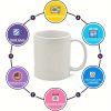 11OZ Coffee Mug Cup for Home Office Kitchen Use, Novelty Knife-Wielding Frog Graphic Mug as Birthday Anniversary
