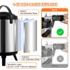 VEVOR Stainless Steel Insulated Beverage Dispenser, 1.5 Gallon 6 Liter, Thermal Hot and Cold Drink Server Dispenser with Spigot Handle