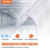VEVOR Strip Curtain, 100' Length x 12" Width x 0.12" Thickness, Clear Ribbed PVC Curtain Strip Door Bulk Roll