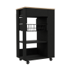Rosemont Kitchen Cart, Two Open Shelves, Four Casters, One Drawer